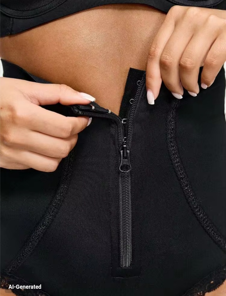 Women’s High Waist Tummy Control Shapewear Bottom– Zipper Front Body Shaper with Waist & Hip Compression
